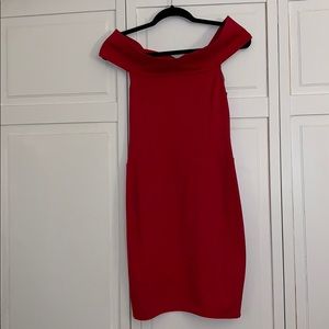 Halston Heritage red body con dress